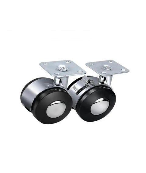 Four Pack 2 Inch Zinc Alloy Casters With Brakes For Furniture, Beefy Heavy Duty Wheel Casters With Locking Swivel, Smooth Rolling Set