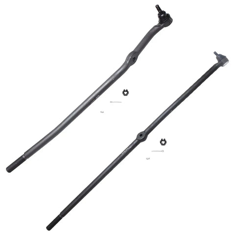 4WD Front 7pc Track Bar And Tie Rods Kit For 00-02 Ram 2500 3500 Includes Inner Outer Tie Rod Ends And Adjustable Sleeves Beefed Up Steering Upgrade For Dodge Ram 1500 4WD black steel tie rods and track bar set
