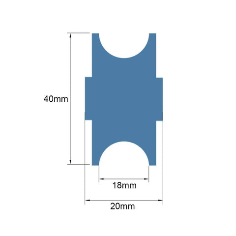 Heavy Duty Double Row V Groove Ball Bearing Guide Pulley Fits 14mm Shaft dimensions 40mm x 20mm x 18mm for gear spinners and looms
