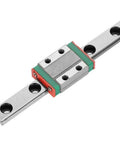 9mm Linear Rail Kit With Mini Bearing Steel Rail And Slide Block 95mm Length, ideal for CNC and 3D printers, top view.