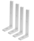 Beefy 6mm Aluminum Corner Braces Set Of 4 L Shaped Right Angle Brackets, Silver Finish, for Furniture Repair and Frame Reinforcement