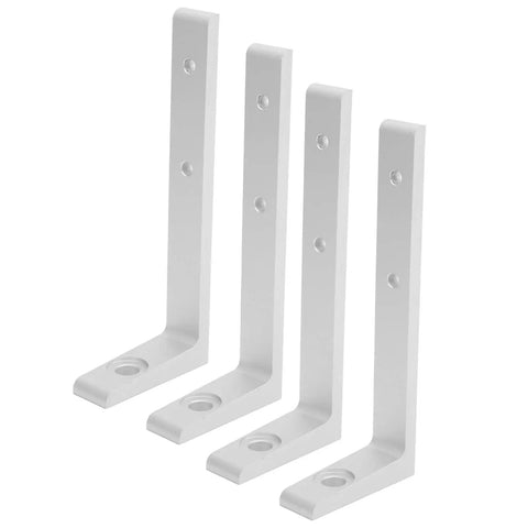 Beefy 6mm Aluminum Corner Braces Set Of 4 L Shaped Right Angle Brackets, Silver Finish, for Furniture Repair and Frame Reinforcement