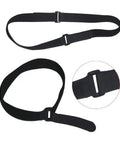20 Pack Reusable Hook And Loop Cable Ties Set In 8 12 And 18 Inch Sizes with D Ring Buckles shown close-up and extended view.
