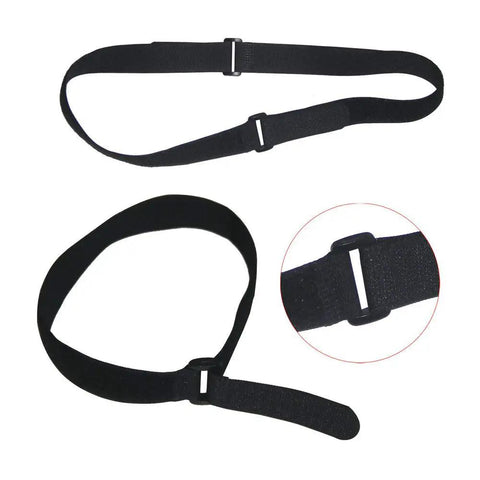 20 Pack Reusable Hook And Loop Cable Ties Set In 8 12 And 18 Inch Sizes with D Ring Buckles shown close-up and extended view.