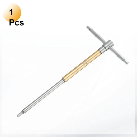Real Heavy Duty 4Mm Metric Sliding T Handle Hex Key Wrench with smooth spin sleeve and chrome vanadium steel construction.