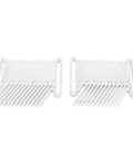 Adjustable Featherboard For Woodworking Shops Straight Up Safety Tool Smooth Operator Solid Choice For Router Table And Table Saw Plus Band Saw Quick Setup No Sweat Shop Essential White Finish, two white featherboards for stability.
