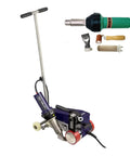 Heavy Duty Automatic Roof Welder For Waterproof Membrane Sealing With Hot Air Tool For PVC TPO EPDM showing machine and heat gun set.