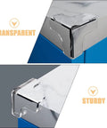 Soft PVC Corner Protectors for Desks and Furniture, Cushioned Edge Guards shown on desk edge, transparent and sturdy design.