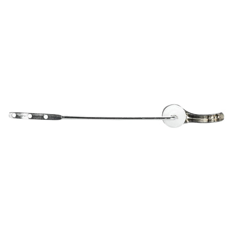 8 Inch Universal Toilet Tank Lever Chrome With Durable Metal Arm And Plastic Nut For Strength Front Left Install Easy To Mount Matches Modern Bathroom Fixtures Fits Most Toilets side view