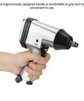 Rugged 1/2 Inch Drive Air Impact Wrench Pumping Out 350 Nm Max Torque With A Snappy 1/4 Inch Air Inlet, lightweight aluminum alloy design.