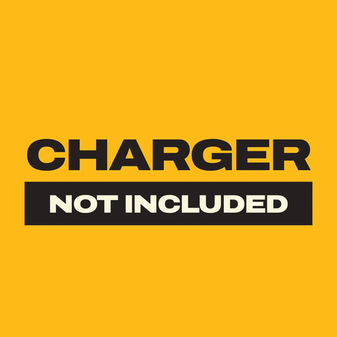 "Charger Not Included" text for 20V Max XR 5Ah Lithium Ion Battery Two Pack With LED Charge Indicator Delivers Long Runtime For Heavy Duty Drilling Grinding And Impact Work On The Jobsite Workhorse Power For Demanding Projects