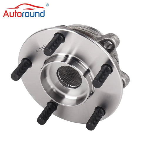 Front Wheel Hub And Bearing Assembly For Mazda 6 2014 2019 And CX5 2013 2022 Replacement 513347 with 5 lug ABS flange close-up