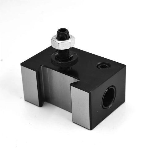 Tough As Nails Boring Bar Holder For Mini Lathes Up To 12 Inch Swing quick change tool post in hardened steel finish.