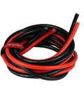6 AWG Silicone Wire Set 10 Feet Red And 10 Feet Black Ultra Flexible 3200 Strands 0.08mm Tinned Copper Wire Coiled Closeup