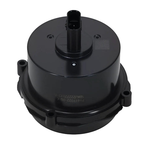 Rock Solid Auxiliary Engine Water Pump For EV Series 2017-2024 Beefed Up Electric Coolant Circulation Pump Drop In Replacement Part 1619322-00 top view of durable black plastic pump with connector.