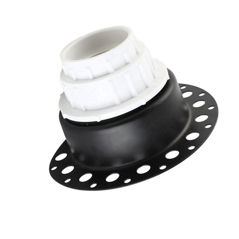 Freestanding Bathtub Drain Kit, Brass ABS Anti-Backflow for Home, black base with white fittings, suitable for installation.