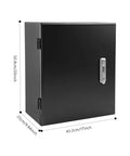 Badass Heavy Duty Wall Mount EV Charger Lock Box With Dial Combo Padlock and Slick Black Cold Rolled Steel Anti Theft Security Case. Dimensions: 43.2x25x50.8 cm.