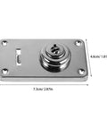 Cool Vintage Iron Luggage Locks With Dual Security For Suitcases And Toolboxes Easy Install, silver latch dimensions 7.3cm x 4.6cm.