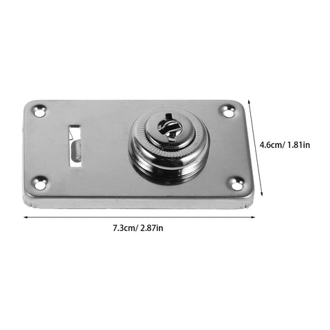 Cool Vintage Iron Luggage Locks With Dual Security For Suitcases And Toolboxes Easy Install, silver latch dimensions 7.3cm x 4.6cm.