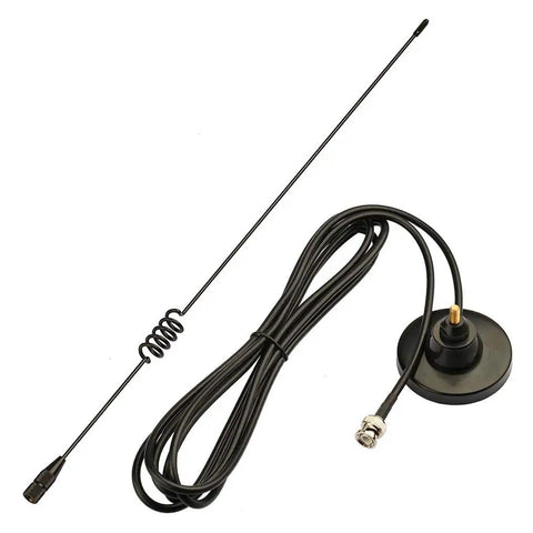 Wide Range Ham And Police Scanner Antenna With Magnetic Base, 20MHz To 1300MHz, 50 Ohm Impedance, BNC Male Connector, cable shown