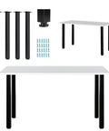 Heavy Duty Adjustable Metal Table Legs 28 Inch For DIY Desks Coffee Tables Dining Tables And Computer Desks With Floor Protectors