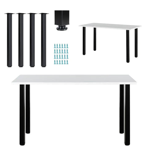 Heavy Duty Adjustable Metal Table Legs 28 Inch For DIY Desks Coffee Tables Dining Tables And Computer Desks With Floor Protectors