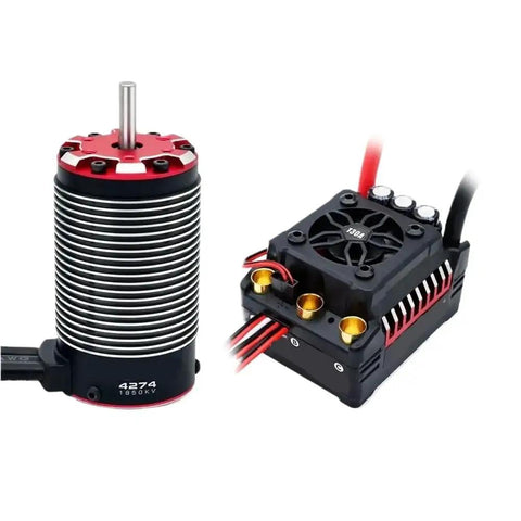 V2 Brushless Motor 4268 4274 4282 4292 with Temperature Sensor Port and 130A 160A ESC Combo for FPV Drones and 1/8 1/7 RC Cars