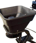 12V Grass Seed And Fertilizer Spreader With 80 Pound Capacity Hitch Mount Receiver Rain Protector For ATV UTV Or Utility Tractor