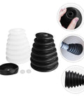 2 Pack Electric Drill Dust Collector With Spacious Debris Catching Bowl For Drywall And Masonry Ceiling Work includes black and white lightweight attachments.