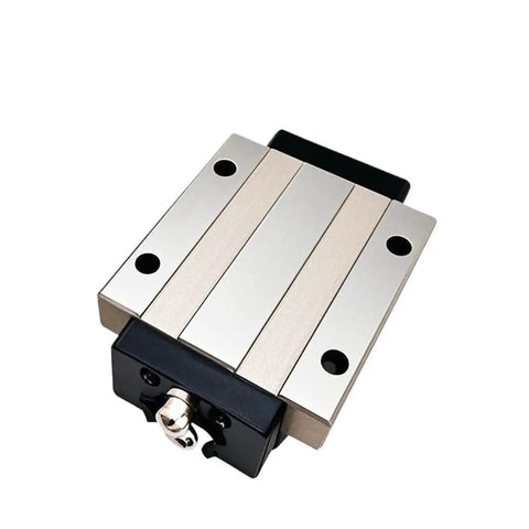 Close-up of HSR65LB block from Linear Guide Rail Assembly With HSR65B And HSR65LB Blocks 2000mm Rail Length Pro Grade Precision Motion Slider.