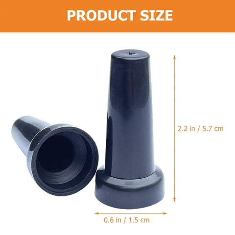 Dead Simple Umbrella Tip Caps 2 Pack Replacement Top Covers For Patio Umbrellas Tough As Nails End Plugs Weatherproof Fit, black sizes 2.2in x 0.6in.