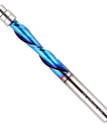 Carbide flush trim router bit in blue and silver, perfect for clean cuts, enhancing woodworking precision and slashing chipping.