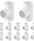 1 Inch PVC Tee Fittings Sch40 3 Way Cross PVC Connectors, 10-Pack for DIY furniture and greenhouse