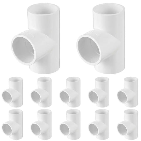 1 Inch PVC Tee Fittings Sch40 3 Way Cross PVC Connectors, 10-Pack for DIY furniture and greenhouse