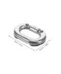 Heavy Duty Stainless Steel Chain Link Connector With Hassle Free Quick Connect Coupler 5cm x 3.5cm for secure fastening
