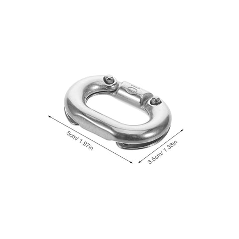 Heavy Duty Stainless Steel Chain Link Connector With Hassle Free Quick Connect Coupler 5cm x 3.5cm for secure fastening