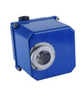Slick Compact Rotary Valve Actuator for 12V and 220V Systems featuring a durable blue housing and circular control interface.