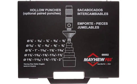 Heavy duty case for 27-Piece Hollow Punch Set With Dual Cutting Heads, Interchangeable Sizes For Concentric Circles In One Strike.