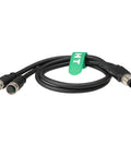 M12 8-Pin A-Code 1-To-2 Y-Splitter Cable Shielded PVC 30cm for Sensors and Actuators in Industrial Automation