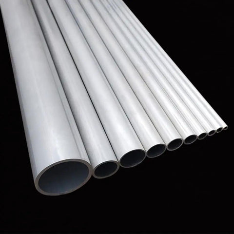 Sixteen Inch Aluminum Round Tube With Five Sixteenth Inch Outer Diameter And One Millimeter Wall Thickness Hollow Seamless Tubing Made From 6063 Aluminum Six Piece Set For Lightweight Crafting And Welding And DIY Projects.