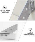 Heavy Duty Stainless Steel Angle Bracket Set Of 20 Corner Braces Tarnish And Rust Resistant Silver for cabinets and shelves