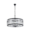 Chelsea Collection 10-Light Pendant Lamp With Royal Cut Crystals And Mocha Brown Finish, hanging ceiling fixture.