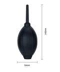 Soft and Elastic Nozzle Air Blower Cleaner For Cameras And Gadgets, 145mm x 54mm, black silicone, side view