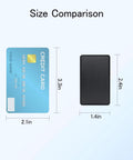 Size comparison of Built Tough Abs Plastic Project Box 8 Piece Set Small Electrical Junction Enclosure For Diy Electronics And Circuit Prototyping In Black with a credit card.