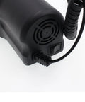 Back view of Workhorse Diaphragm Oil Pump For Cars Boats And Motorbikes 12V 24V Electric Sump Extractor with power switch