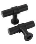 10 Pack Black Cabinet Knobs With Single Hole T Bar Pulls, 2 Inch Overall Length, 34mm Height, 12mm Diameter, Durable Kitchen Cabinet Drawer Hardware For Quick Upgrade