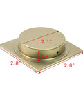 Square Recessed Sliding Closet Door Pulls Finger Flush Pocket Door Handles For Barn Doors And Drawers Outer Diameter 2.8x2.8 Inches Gold Finish