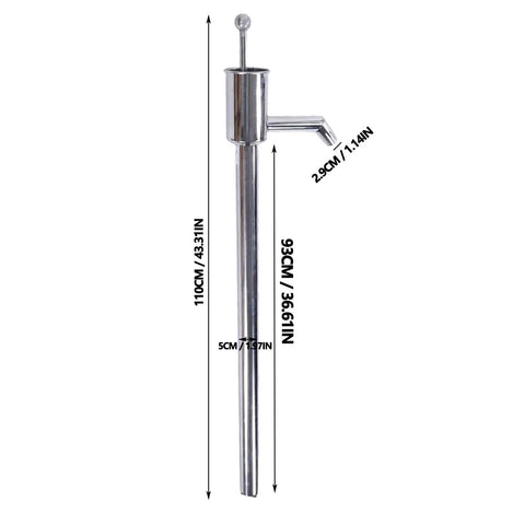 LiebeWH Stainless Steel Hand Drum Pump For Water Wine Kerosene Handling 180 200 300 Liter Manual Operation Rust Proof Corrosive Liquid Transfer Dipping Barrels Sturdy Heavy Duty Design