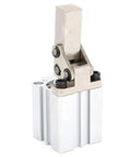 Double Acting Pneumatic Air Cylinder Clamp Arm Lever for industrial automation with aluminum body and M5x0.8 connection setup