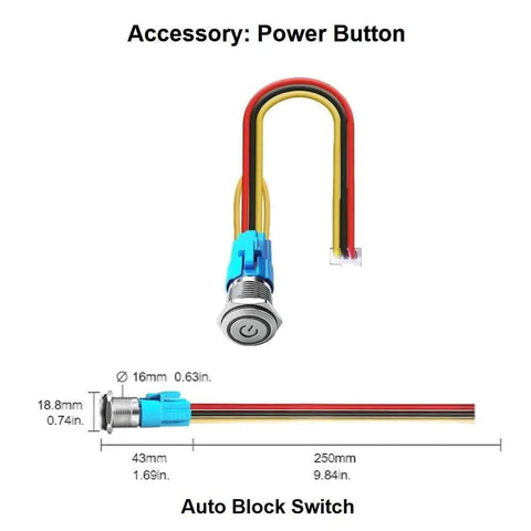 Anti Spark Power Switch 100A 84V DC With XT90 Connector For ESCs And RC Vehicles Beefy High Current Spark Free Protection For LiPo 2S To 20S, 10AWG Wires, S16 Metal Auto Block, Great For Electric Skateboards, RC Cars, Boats And EBikes
